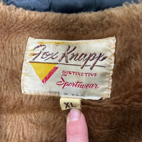 1960s/70s Fox‎ Knapp wool blend flannel shirt/jacket in a plaid pattern